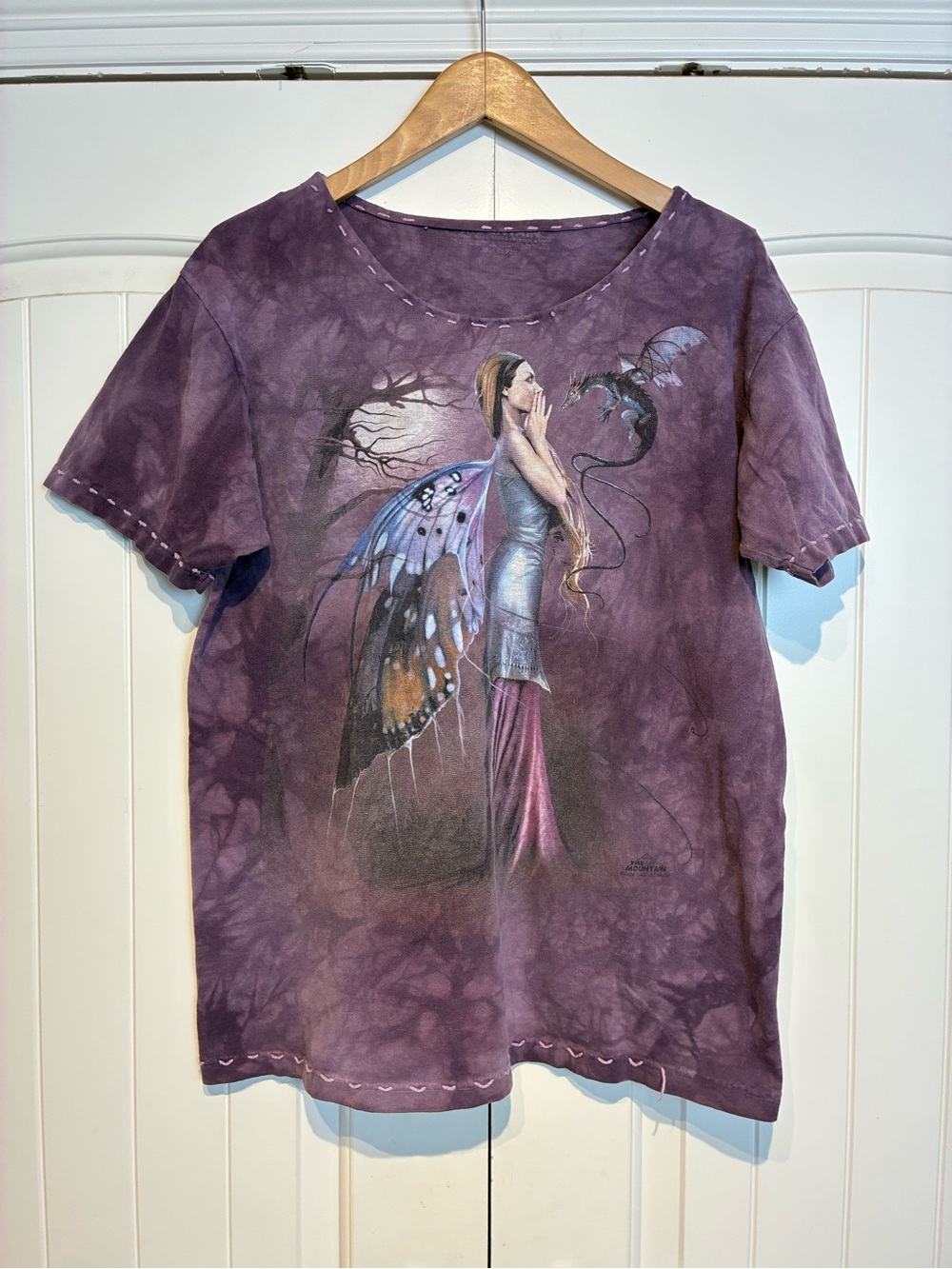 The Mountain Purple Fairy Graphic Short Sleeve Tee Size L